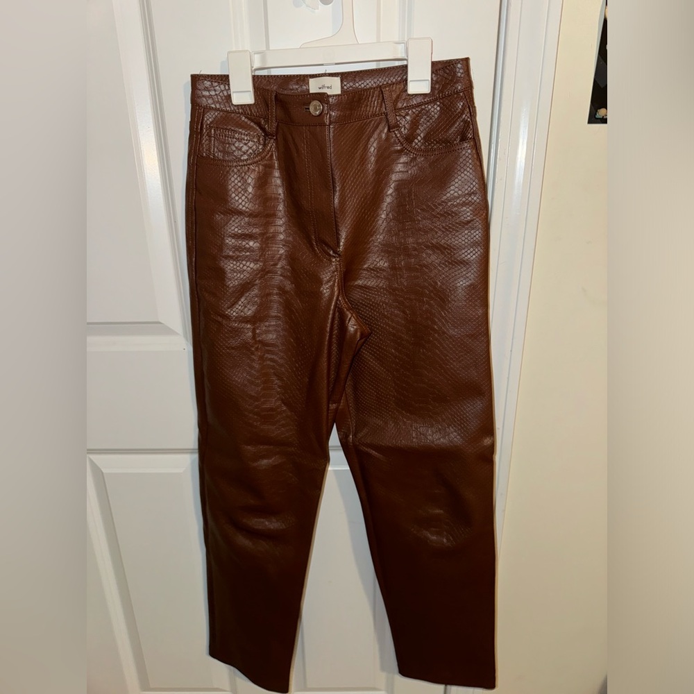 Wilfred Aritzia faux leather pants